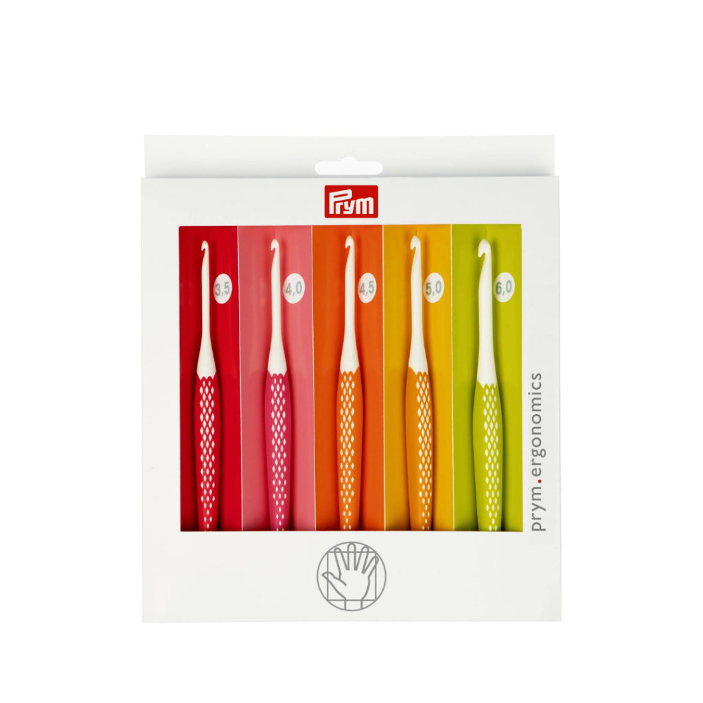 Prym - Hakpen ( Alat / Jarum Rajut ) - Crochet Hook For Wool Set Ergonomics