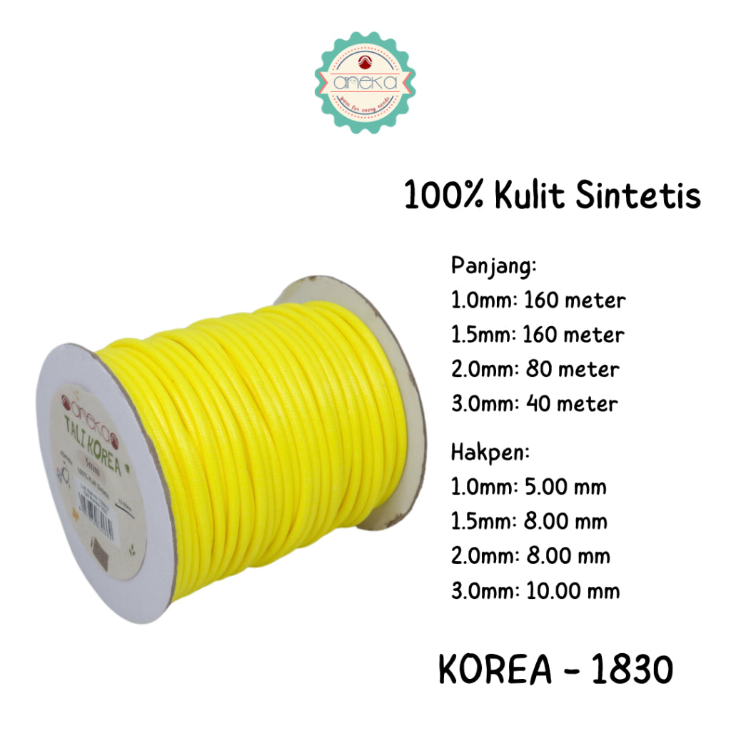 KATALOG - Tali Kulit Gelang Korea Warna / Wax Cord Part 2