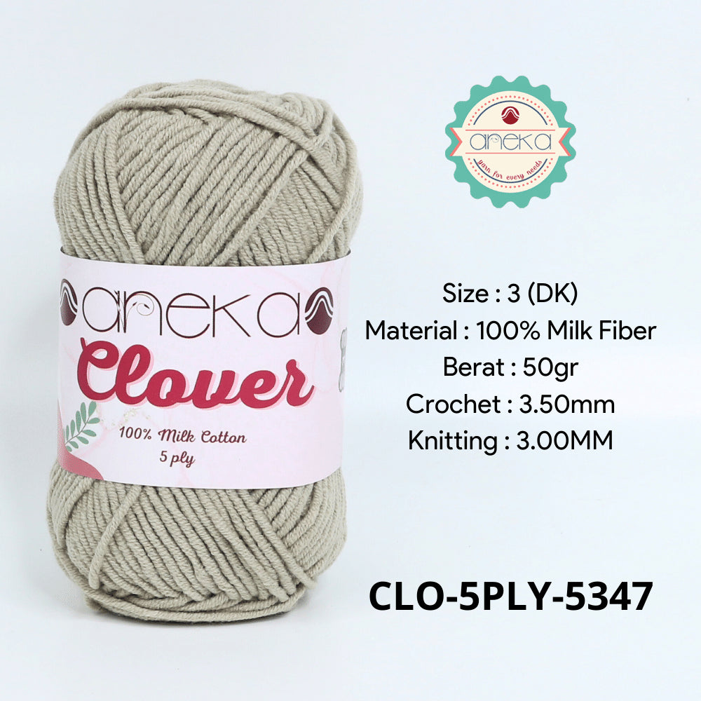 KATALOG - Benang Rajut Clover Katun Susu 5 PLY / 100% Milk Fiber Crochet Knitting Yarn Part 1