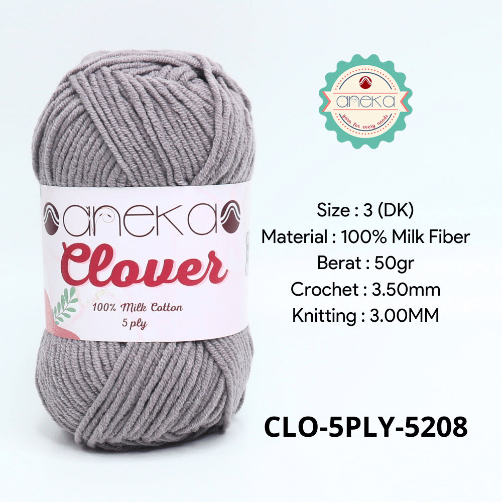 KATALOG - Benang Rajut Clover Katun Susu 5 PLY / 100% Milk Fiber Crochet Knitting Yarn Part 1