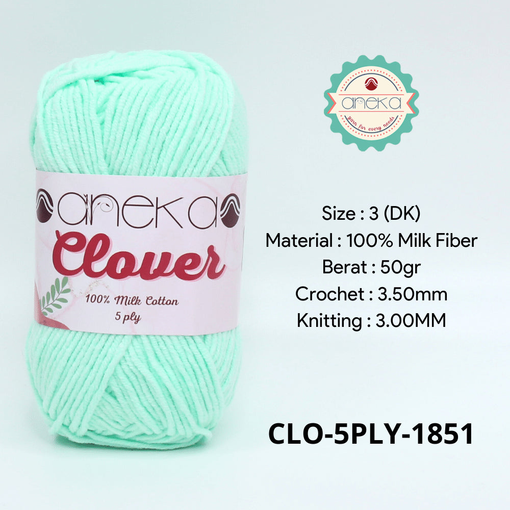 KATALOG - Benang Rajut Clover Katun Susu 5 PLY / 100% Milk Fiber Crochet Knitting Yarn Part 2