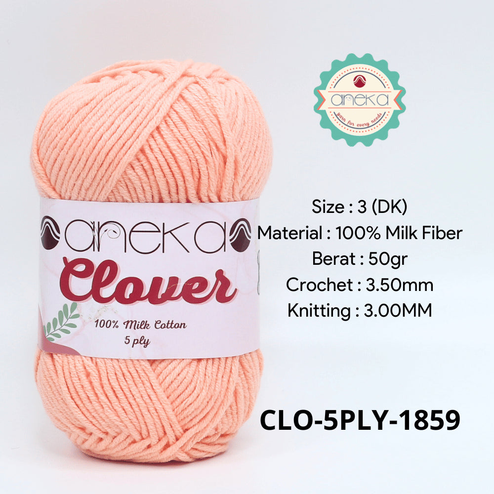 KATALOG - Benang Rajut Clover Katun Susu 5 PLY / 100% Milk Fiber Crochet Knitting Yarn Part 1