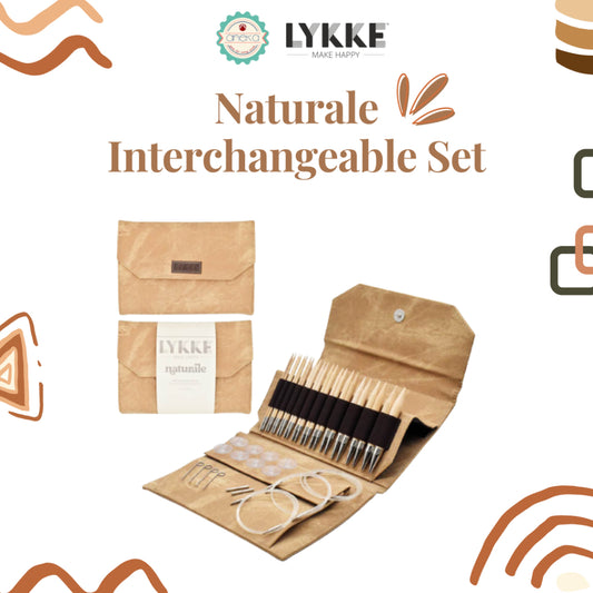 Lykke - Naturale Interchangeable Set Tan Fabric / Alat Rajut Jarum Knitting