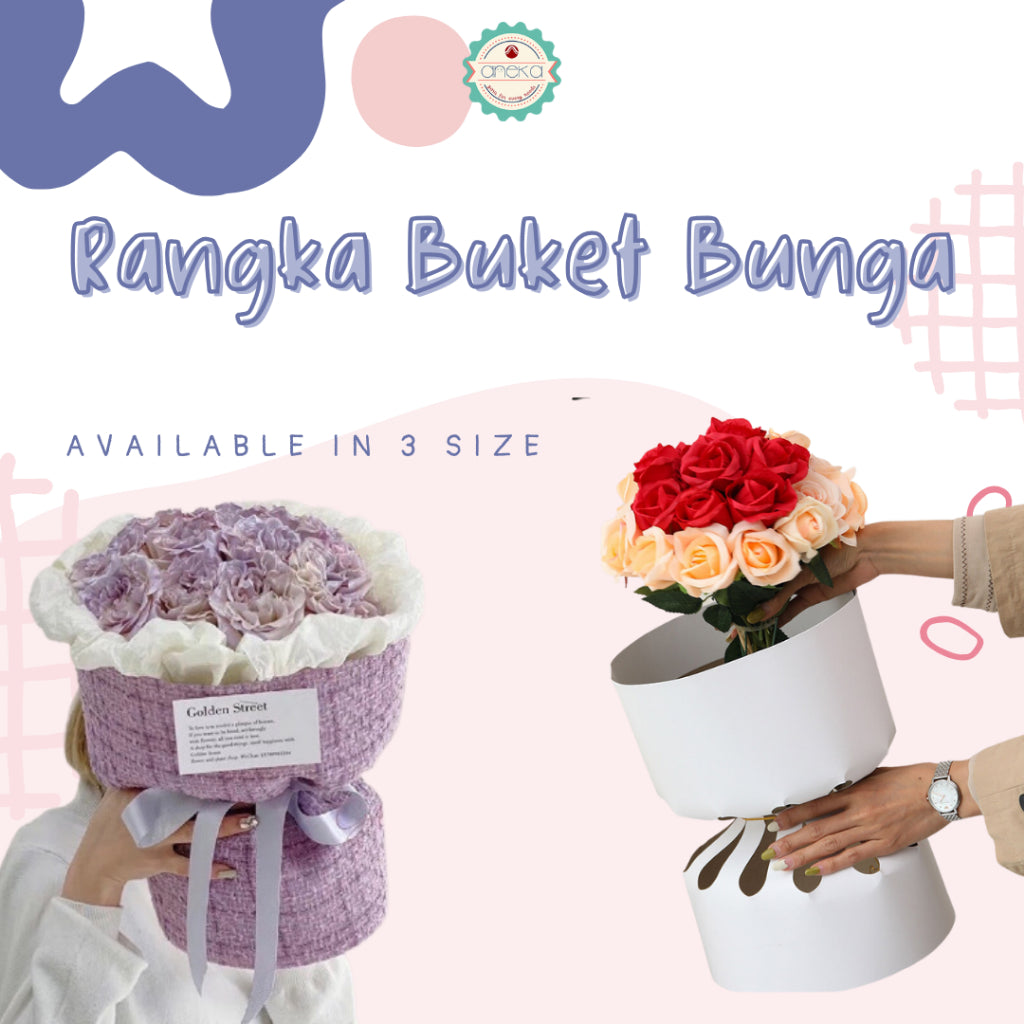 ANEKA - Rangka Bunga / Pegangan Pola Buket / Hand Bouquet Flower Framework
