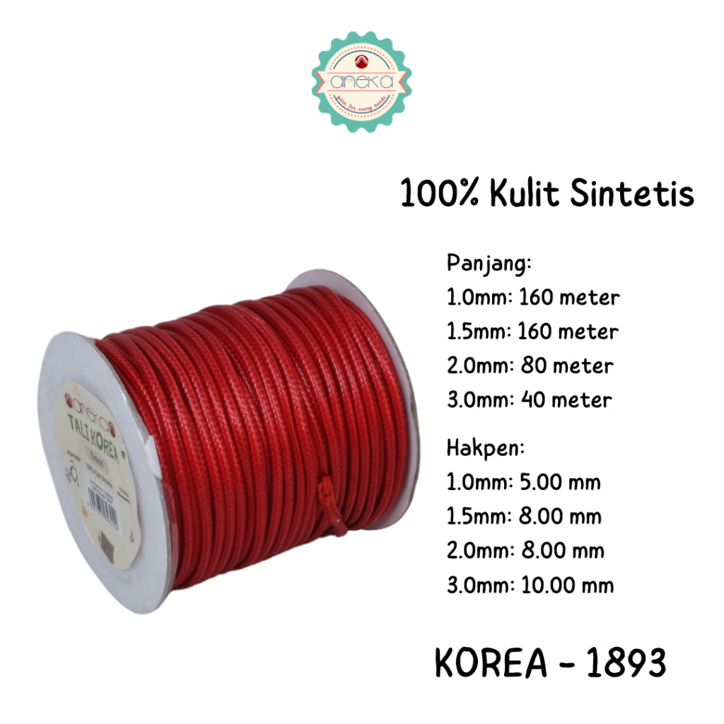 KATALOG - Tali Kulit Gelang Korea Warna / Wax Cord Part 2