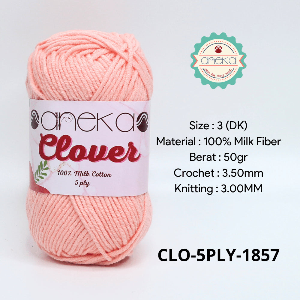 KATALOG - Benang Rajut Clover Katun Susu 5 PLY / 100% Milk Fiber Crochet Knitting Yarn Part 1