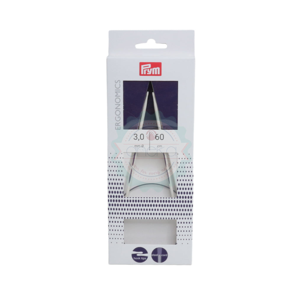 PRYM - Circular Knitting Needles Ergonomics 60cm / Jarum Rajut