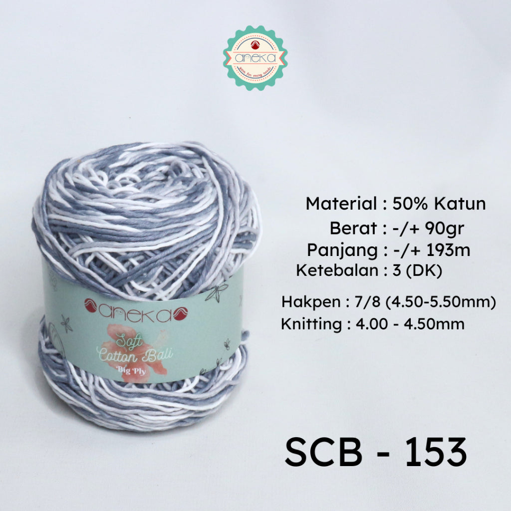 KATALOG - Benang Rajut Katun Bali Sembur Mix / Soft Cotton Big Ply Mambo