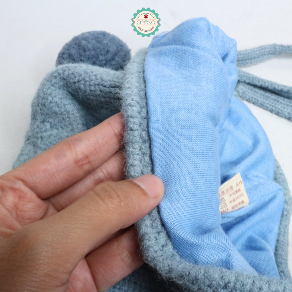 ANEKA - Topi Kupluk Rajut / Kupluk Rajut Anak Beruang / Bear Knit Hat Musim Dingin