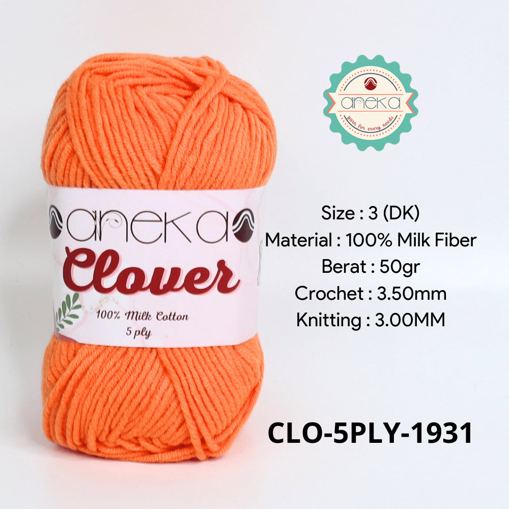 KATALOG - Benang Rajut Clover Katun Susu 5 PLY / 100% Milk Fiber Crochet Knitting Yarn Part 1