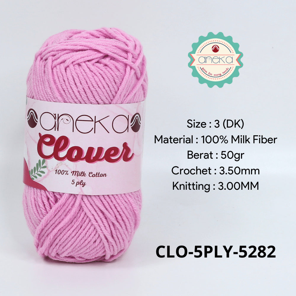 KATALOG - Benang Rajut Clover Katun Susu 5 PLY / 100% Milk Fiber Crochet Knitting Yarn Part 2