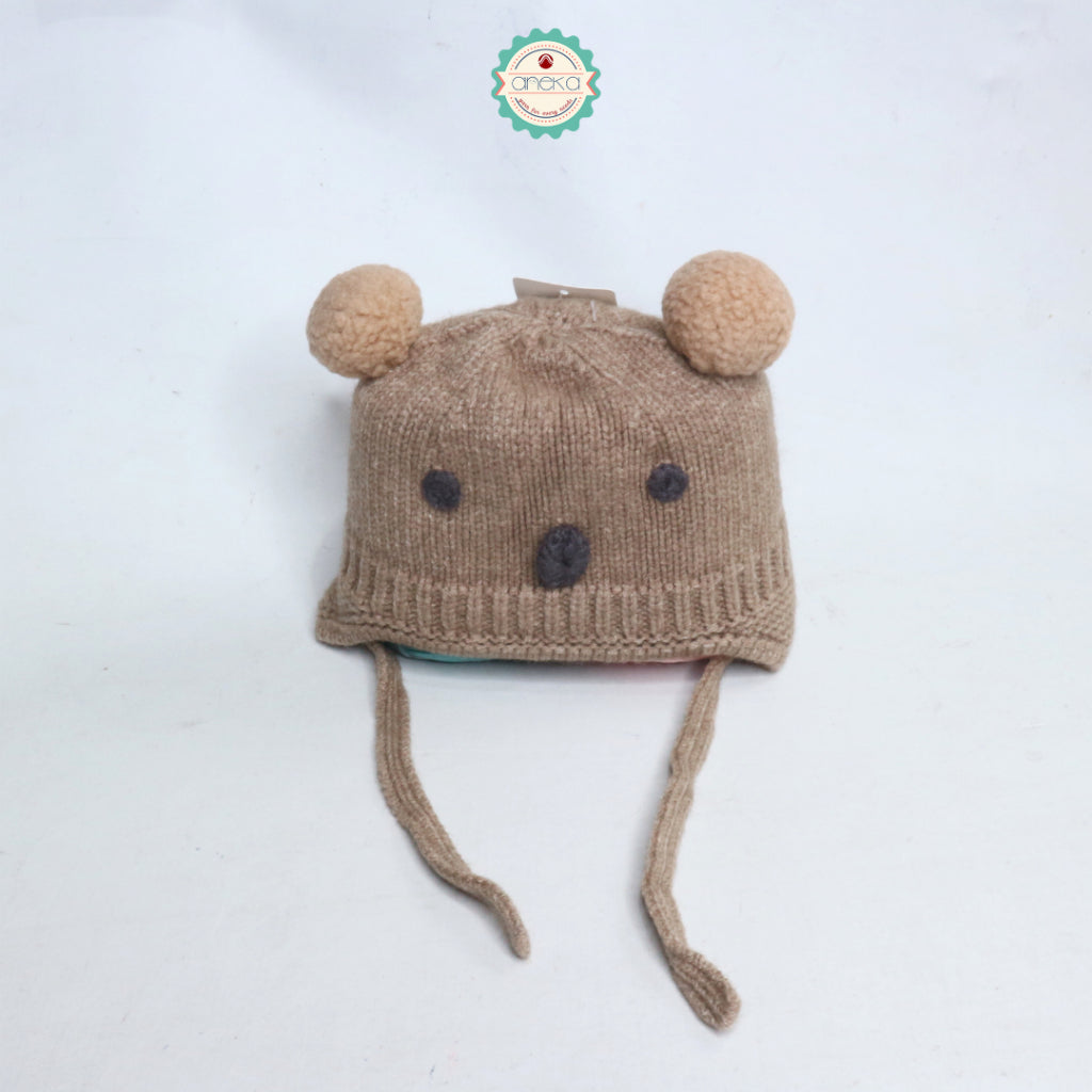 ANEKA - Topi Kupluk Rajut / Kupluk Rajut Anak Beruang / Bear Knit Hat Musim Dingin