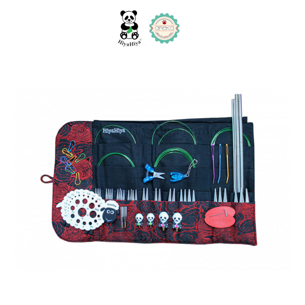 HIYAHIYA - Alat Rajut Knitting Jarum Steel Pinnacle Plus Set