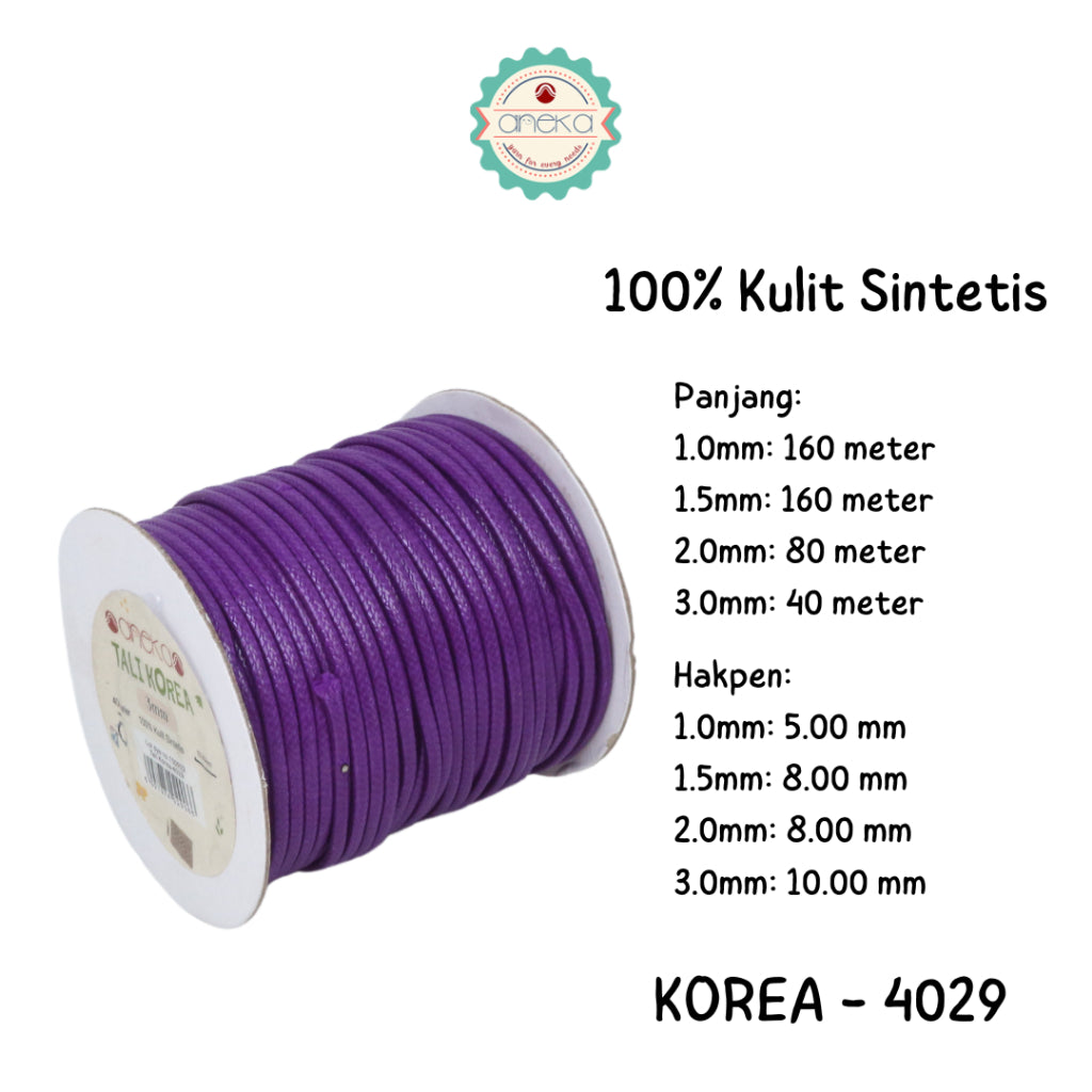 KATALOG - Tali Kulit Gelang Korea Warna / Wax Cord Part 2