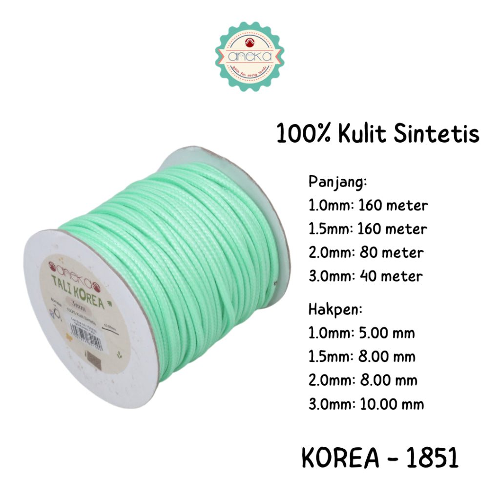 KATALOG - Tali Kulit Gelang Korea Warna / Wax Cord Part 2