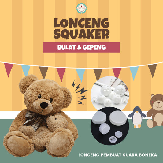 AnekaBenang - [3PCS] Lonceng Rattle Dalam Boneka / Suara Boneka Squeaker / Squeak Toys / Bola Bell