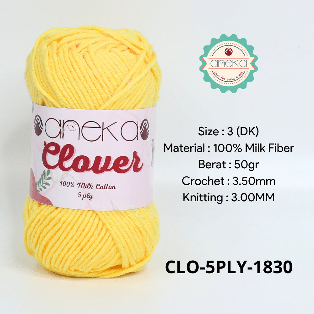 KATALOG - Benang Rajut Clover Katun Susu 5 PLY / 100% Milk Fiber Crochet Knitting Yarn Part 1