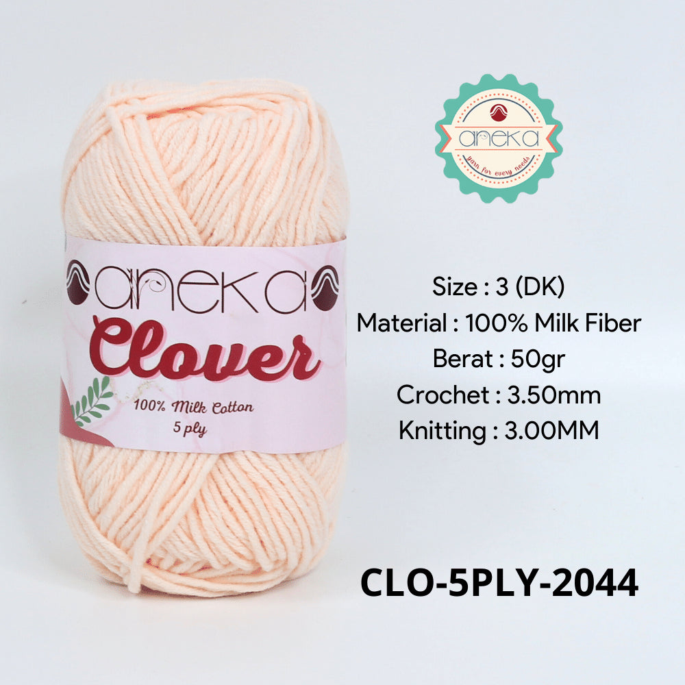 KATALOG - Benang Rajut Clover Katun Susu 5 PLY / 100% Milk Fiber Crochet Knitting Yarn Part 1