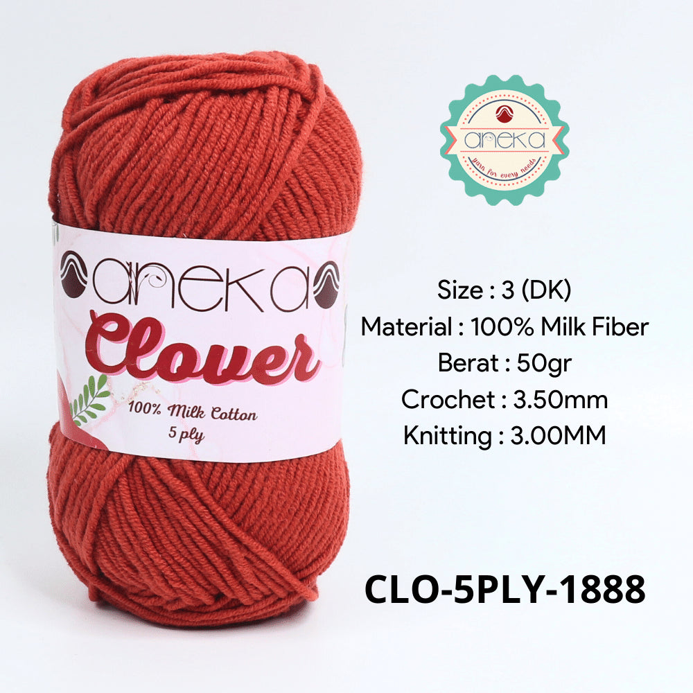 KATALOG - Benang Rajut Clover Katun Susu 5 PLY / 100% Milk Fiber Crochet Knitting Yarn Part 1