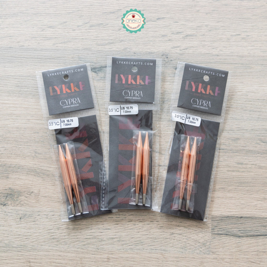 LYKKE- Cypra Copper Interchangeable Needle / Alat Rajut Jarum Knitting