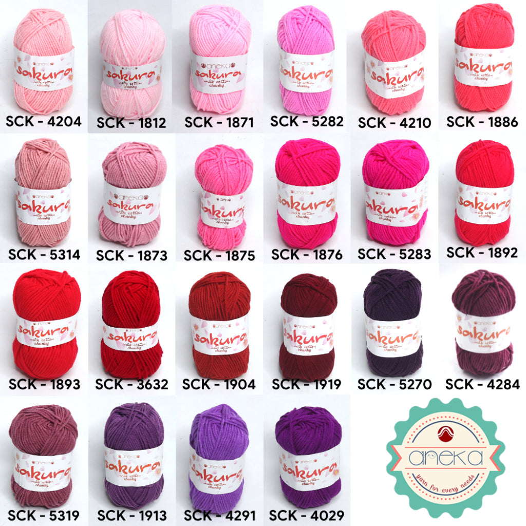 KATALOG - Benang Rajut Katun Susu Sakura Milk Cotton Chunky PART 2