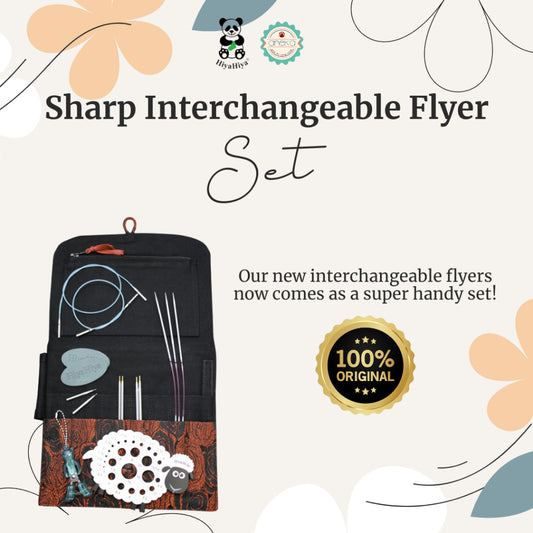 HIYAHIYA - Alat Rajut Knitting Sharp Interchangeable Flyer Set