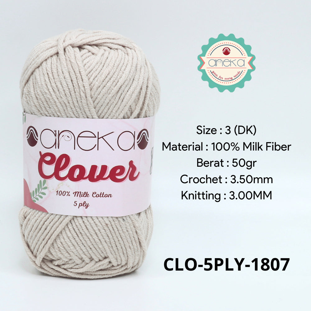 KATALOG - Benang Rajut Clover Katun Susu 5 PLY / 100% Milk Fiber Crochet Knitting Yarn Part 1