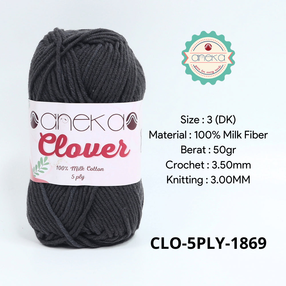 KATALOG - Benang Rajut Clover Katun Susu 5 PLY / 100% Milk Fiber Crochet Knitting Yarn Part 1