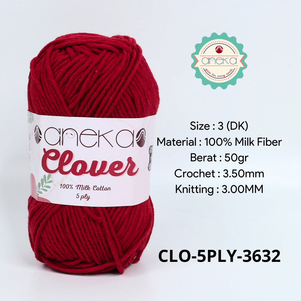 KATALOG - Benang Rajut Clover Katun Susu 5 PLY / 100% Milk Fiber Crochet Knitting Yarn Part 2