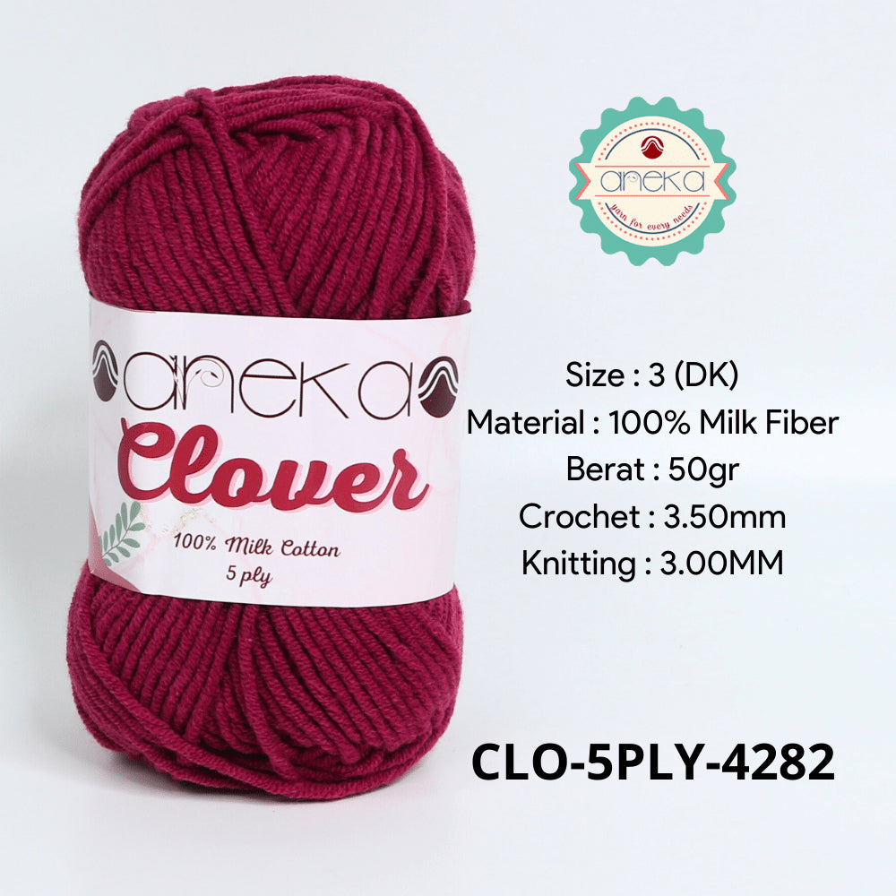 KATALOG - Benang Rajut Clover Katun Susu 5 PLY / 100% Milk Fiber Crochet Knitting Yarn Part 2