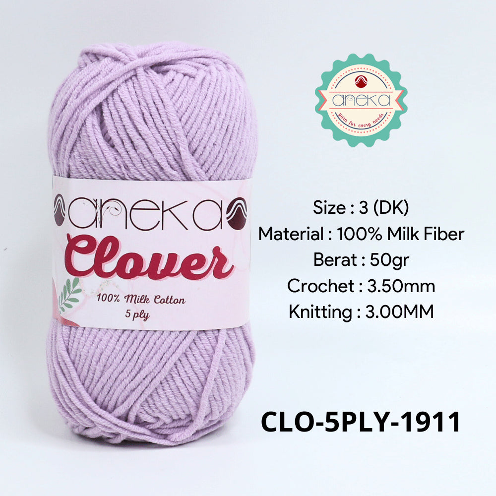 KATALOG - Benang Rajut Clover Katun Susu 5 PLY / 100% Milk Fiber Crochet Knitting Yarn Part 2