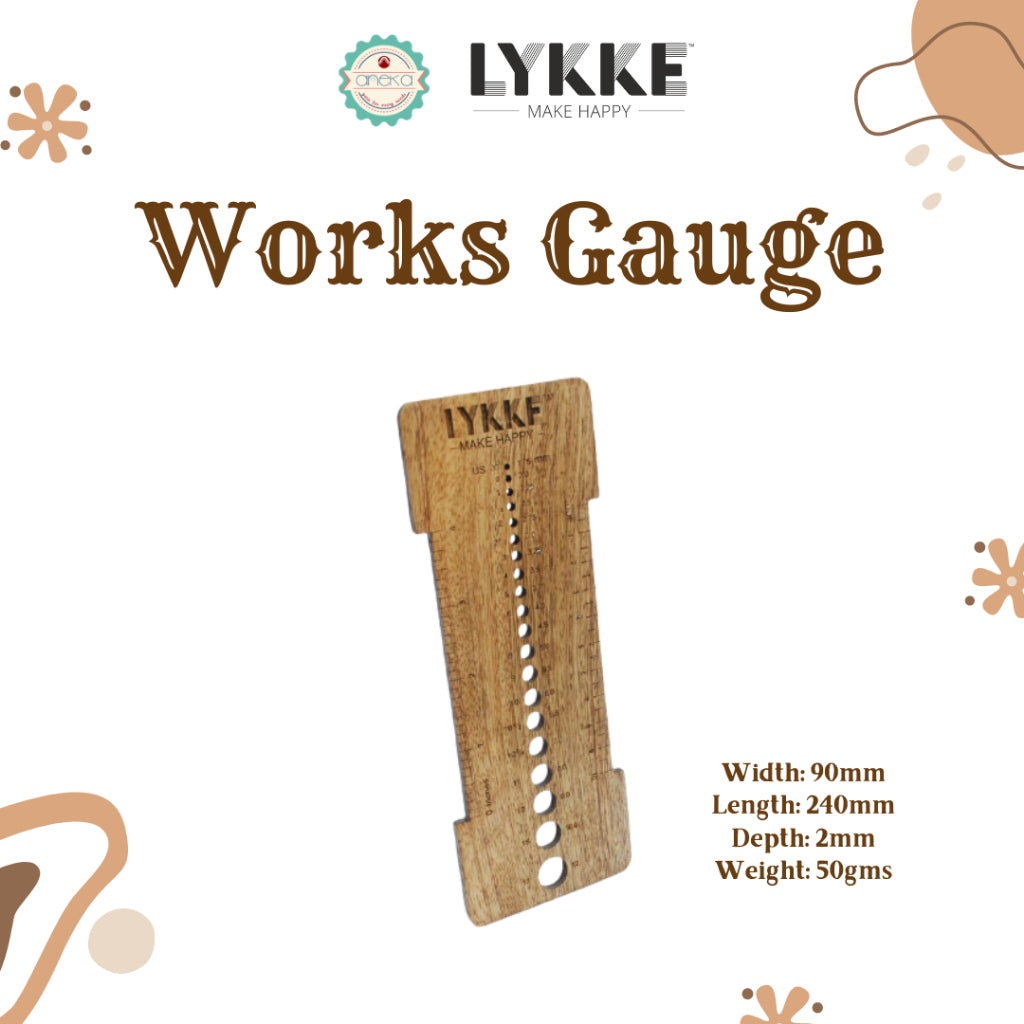 Lykke - Works Gauge / Alat Rajut Pengukur Penggaris / Alat Jahit