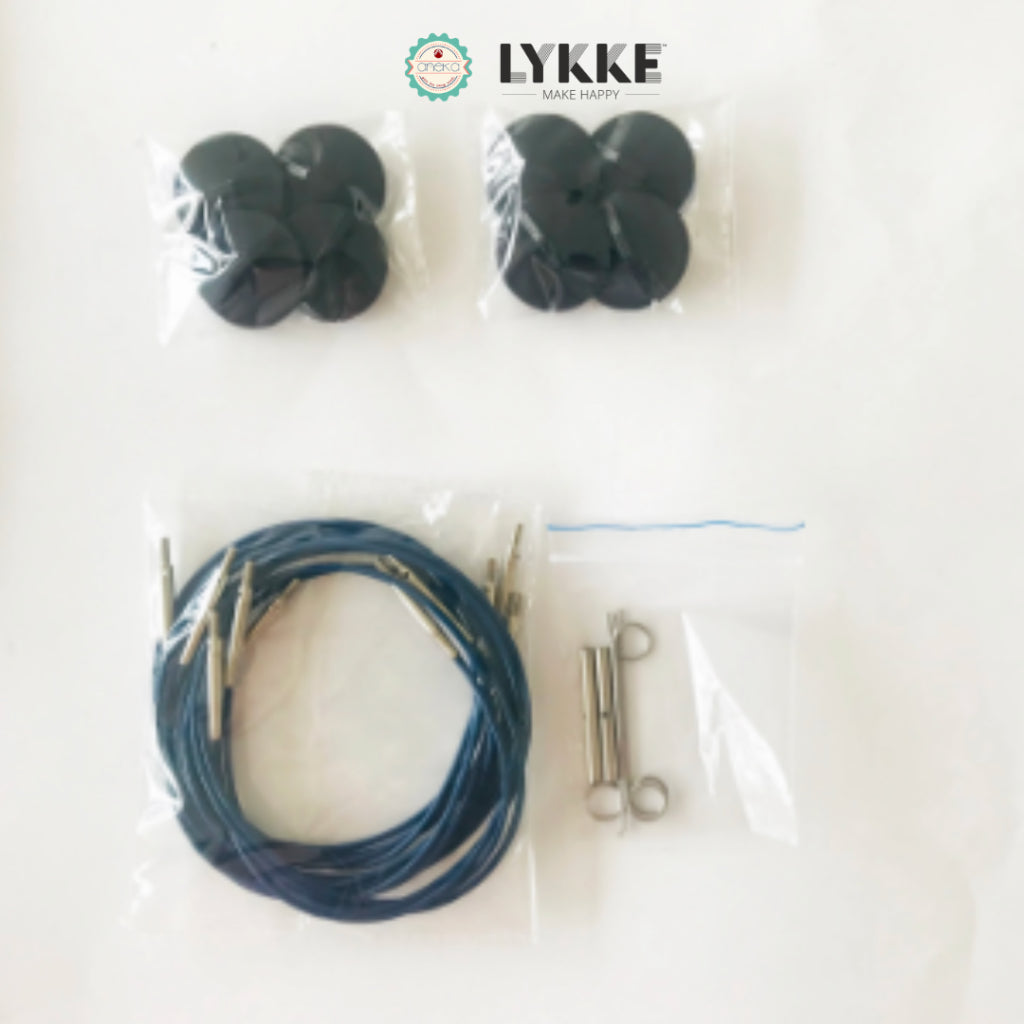 Lykke - Indigo Interchangeable Set / Alat Rajut Jarum Knitting