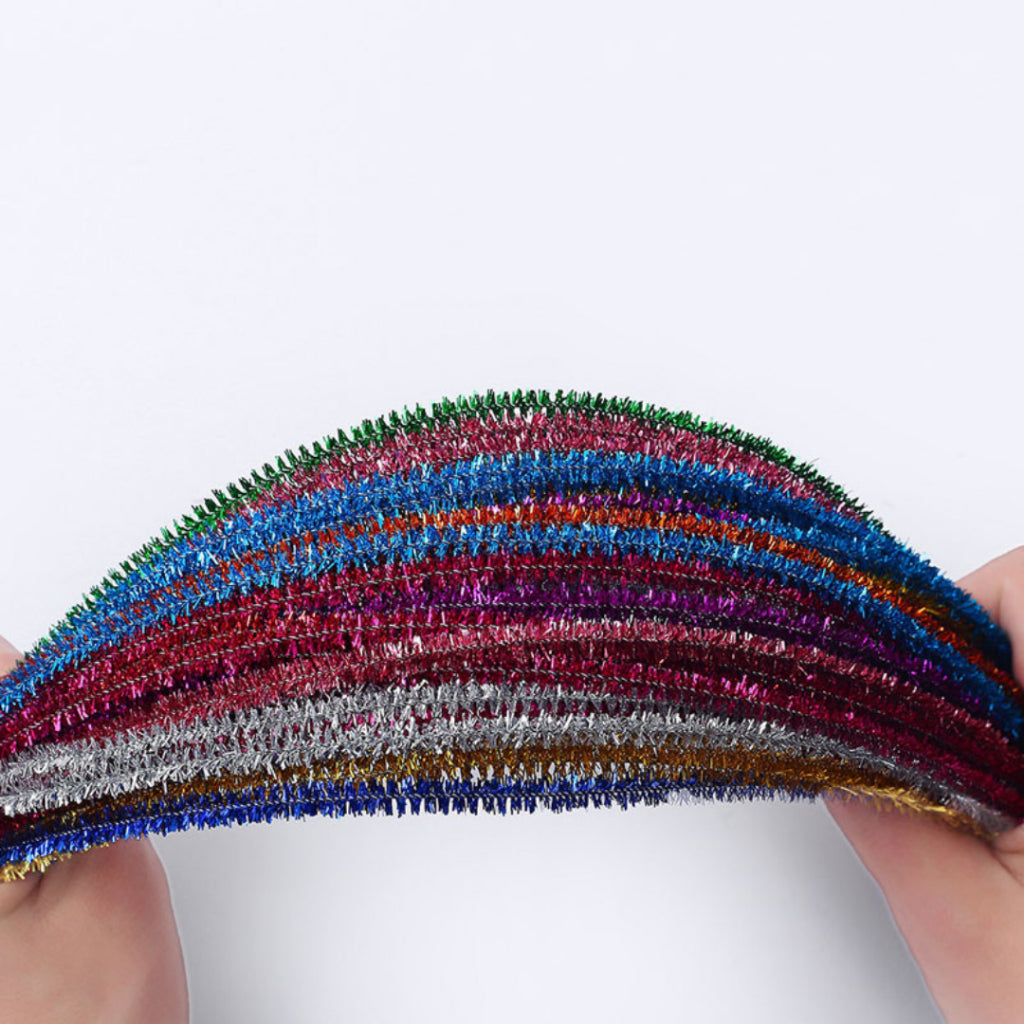 AnekaBenang - Merci Feather Wire / Metallic Glitter Chenille Stalk / Pipe Cleaner DIY Bouquet