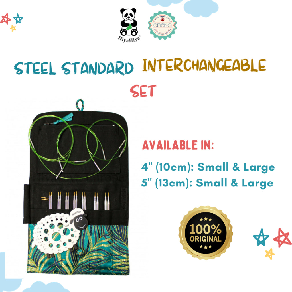 HIYAHIYA - Alat Rajut Knitting Steel Standard Interchangeable Set