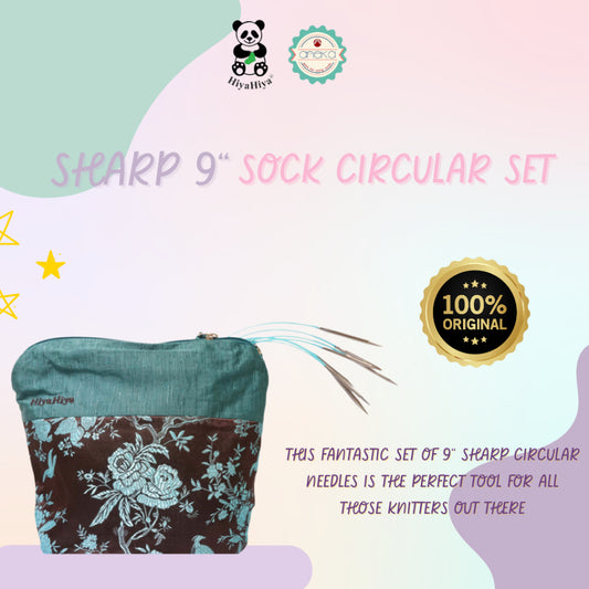 HiyaHiya - Alat Rajut Jarum Knitting Sharp 9" Sock Circular SET