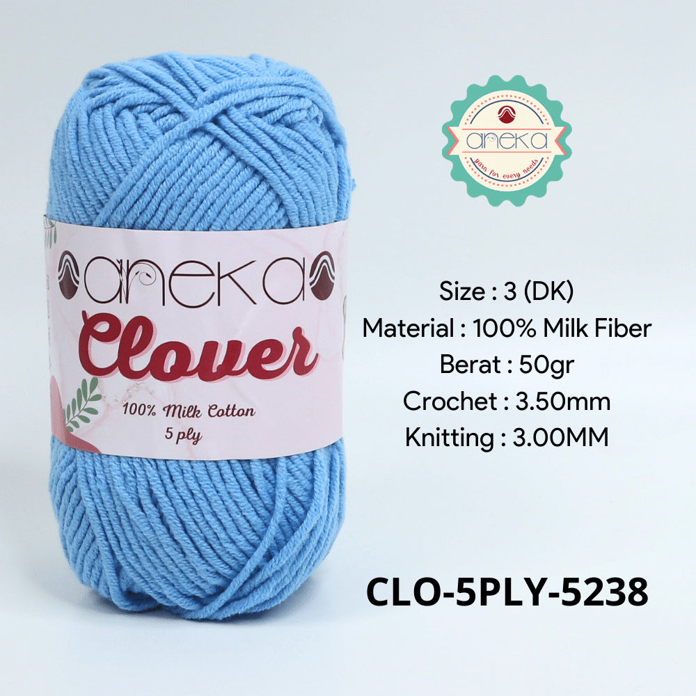 KATALOG - Benang Rajut Clover Katun Susu 5 PLY / 100% Milk Fiber Crochet Knitting Yarn Part 2