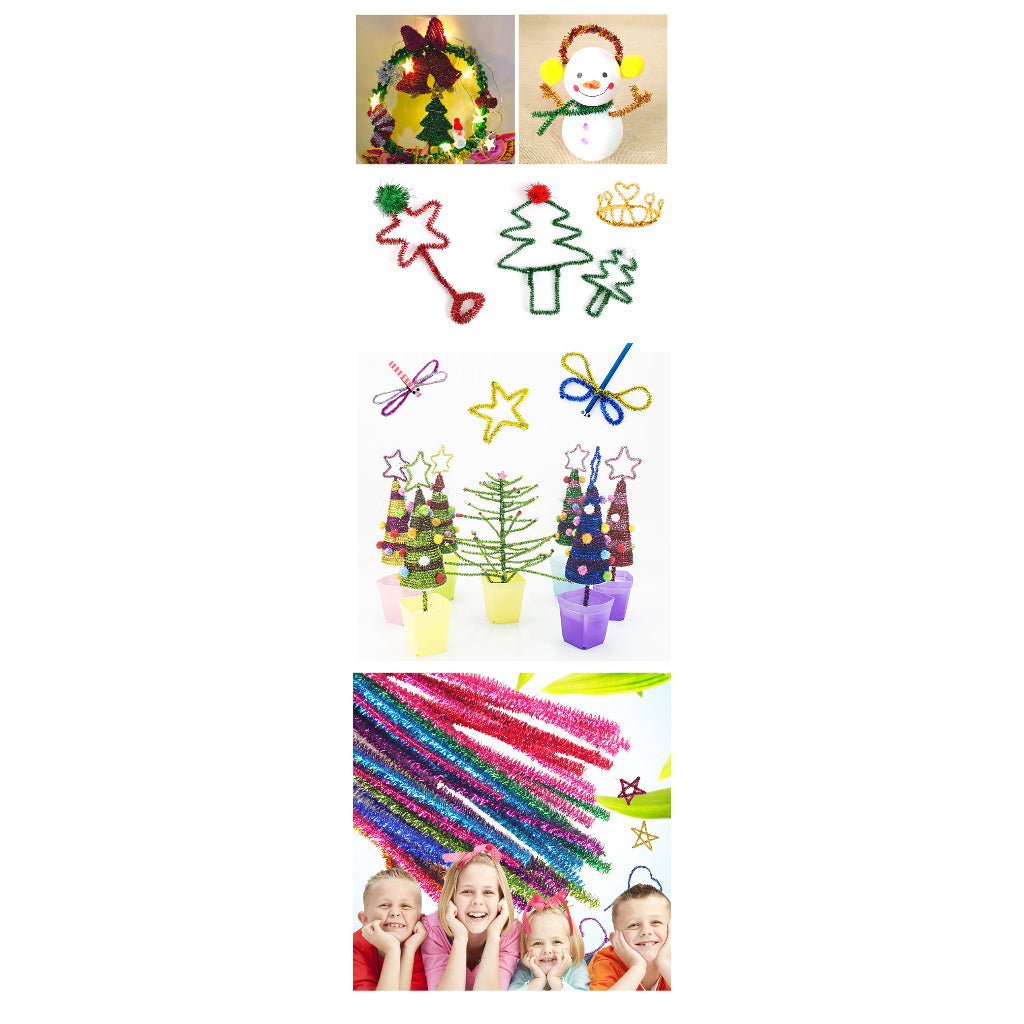 AnekaBenang - Merci Feather Wire / Metallic Glitter Chenille Stalk / Pipe Cleaner DIY Bouquet