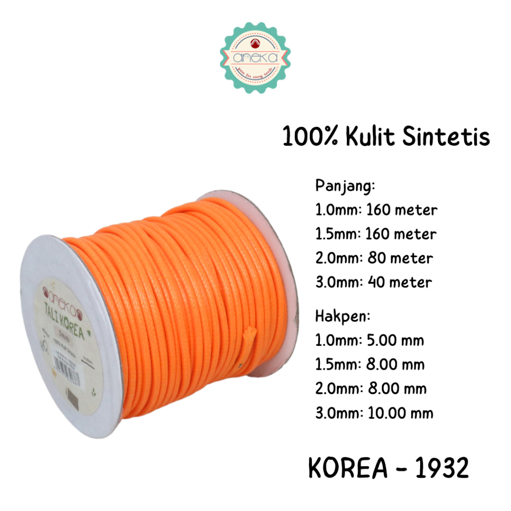 KATALOG - Tali Kulit Gelang Korea Warna / Wax Cord Part 2