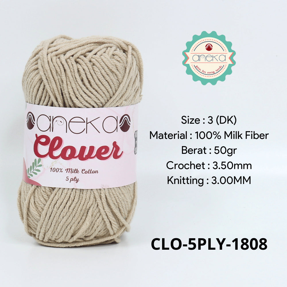 KATALOG - Benang Rajut Clover Katun Susu 5 PLY / 100% Milk Fiber Crochet Knitting Yarn Part 1