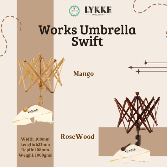 Lykke - Works Umbrella Swift / Yarn Winder / Kincir Payung Benang / Skein Holder