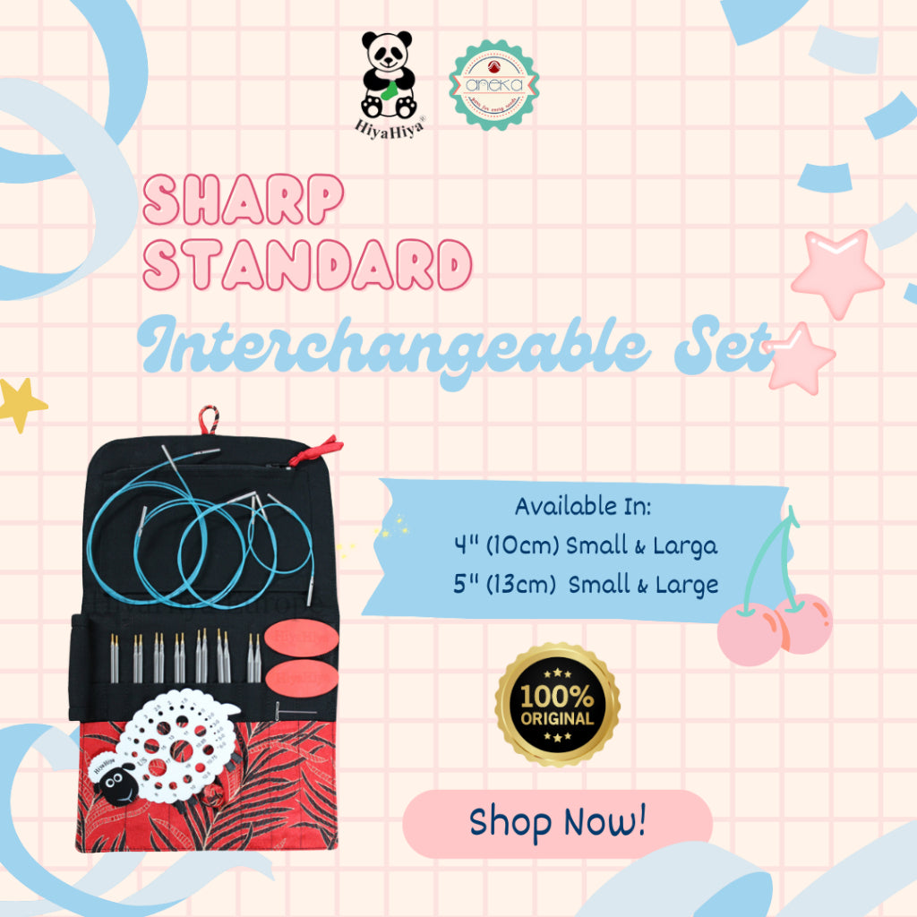 HIYAHIYA - Alat Rajut Knitting Sharp Standard Interchangeable SET