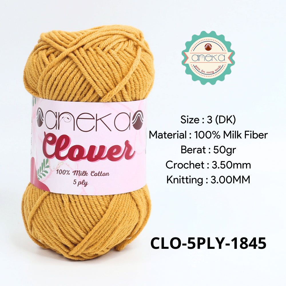 KATALOG - Benang Rajut Clover Katun Susu 5 PLY / 100% Milk Fiber Crochet Knitting Yarn Part 1