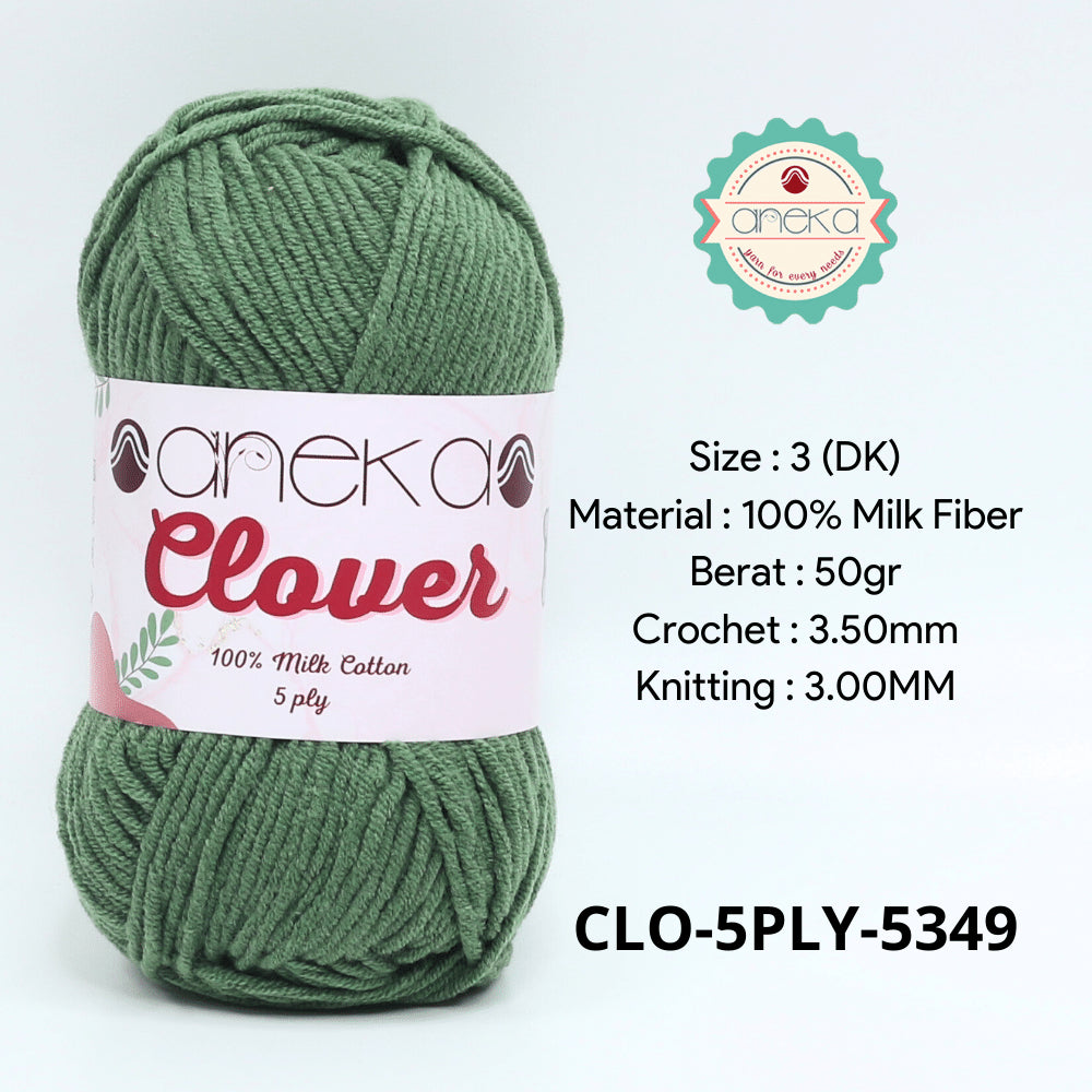 KATALOG - Benang Rajut Clover Katun Susu 5 PLY / 100% Milk Fiber Crochet Knitting Yarn Part 2