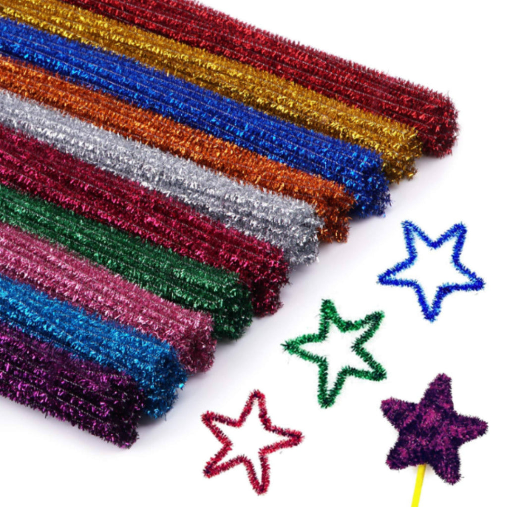 AnekaBenang - Merci Feather Wire / Metallic Glitter Chenille Stalk / Pipe Cleaner DIY Bouquet