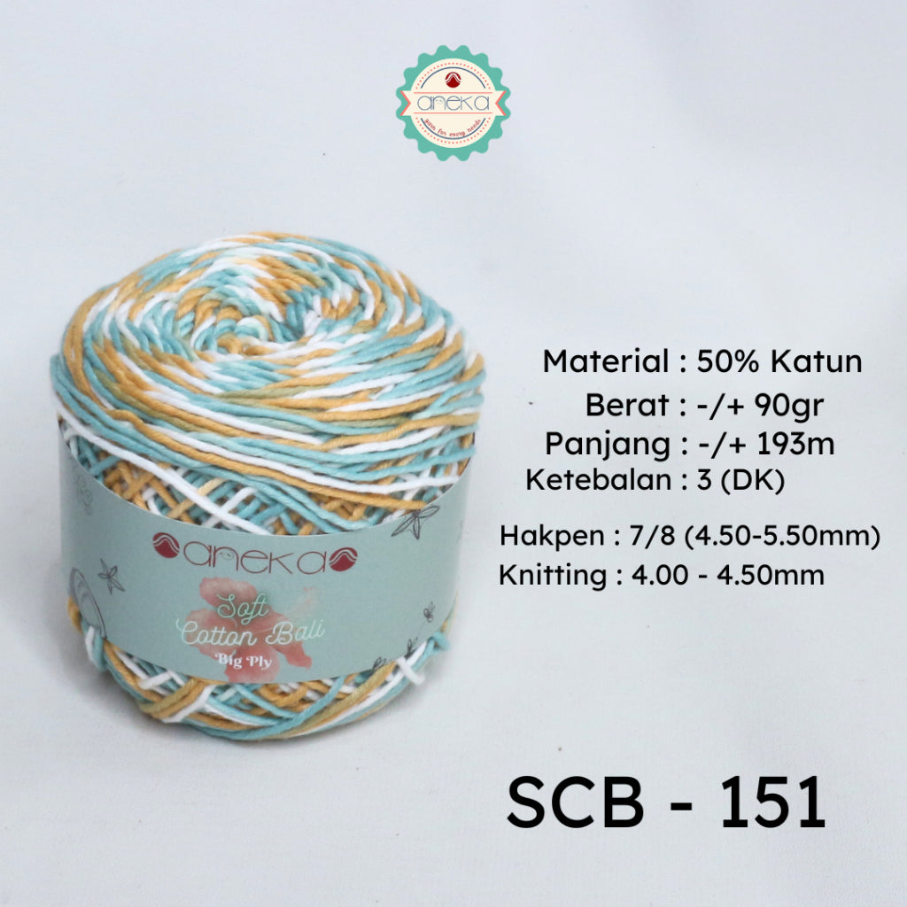 KATALOG - Benang Rajut Katun Bali Sembur Mix / Soft Cotton Big Ply Mambo