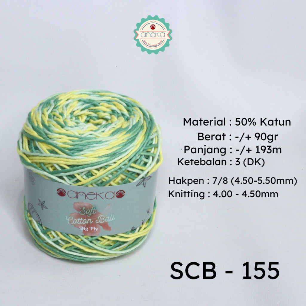 KATALOG - Benang Rajut Katun Bali Sembur Mix / Soft Cotton Big Ply Mambo