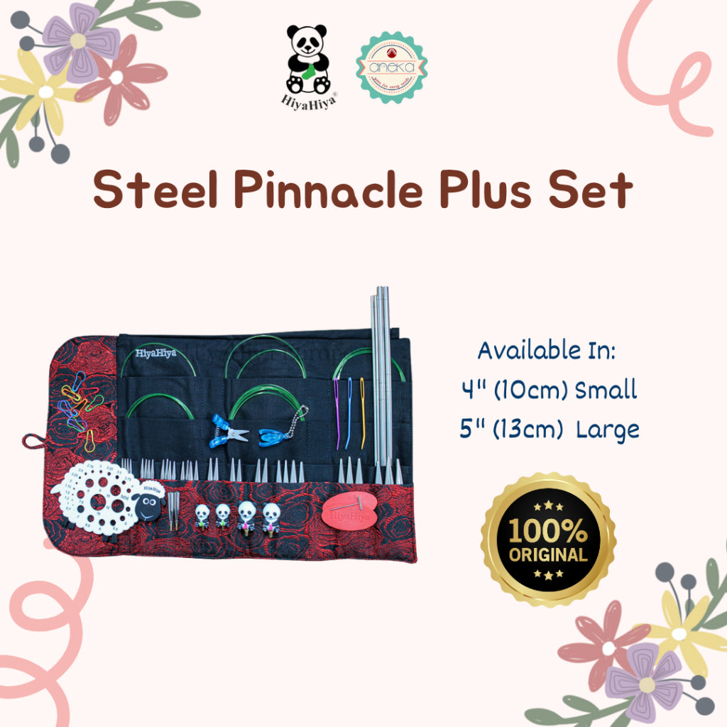 HIYAHIYA - Alat Rajut Knitting Jarum Steel Pinnacle Plus Set