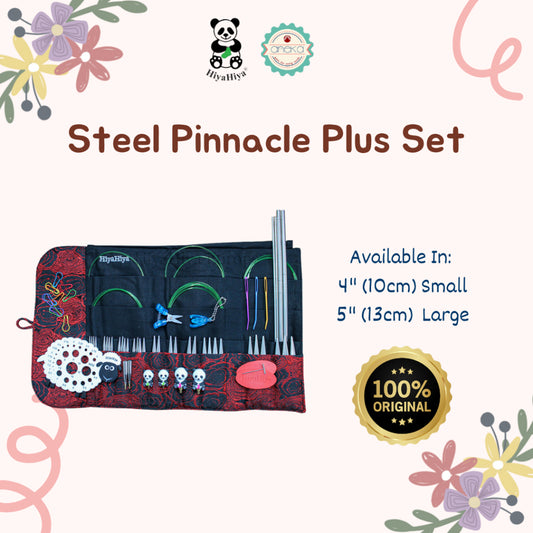 HIYAHIYA - Alat Rajut Knitting Jarum Steel Pinnacle Plus Set