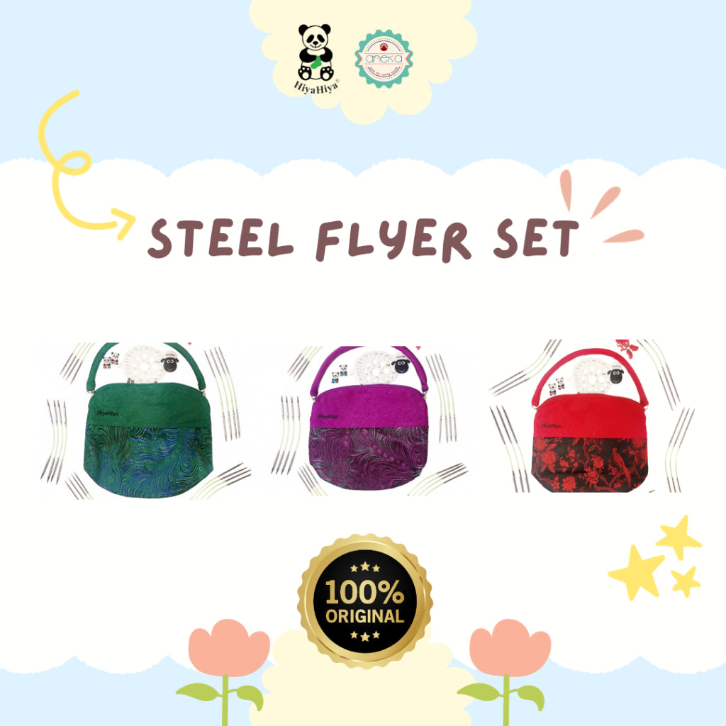 HiyaHiya - Alat Rajut Jarum Knitting Steel Flyer Set